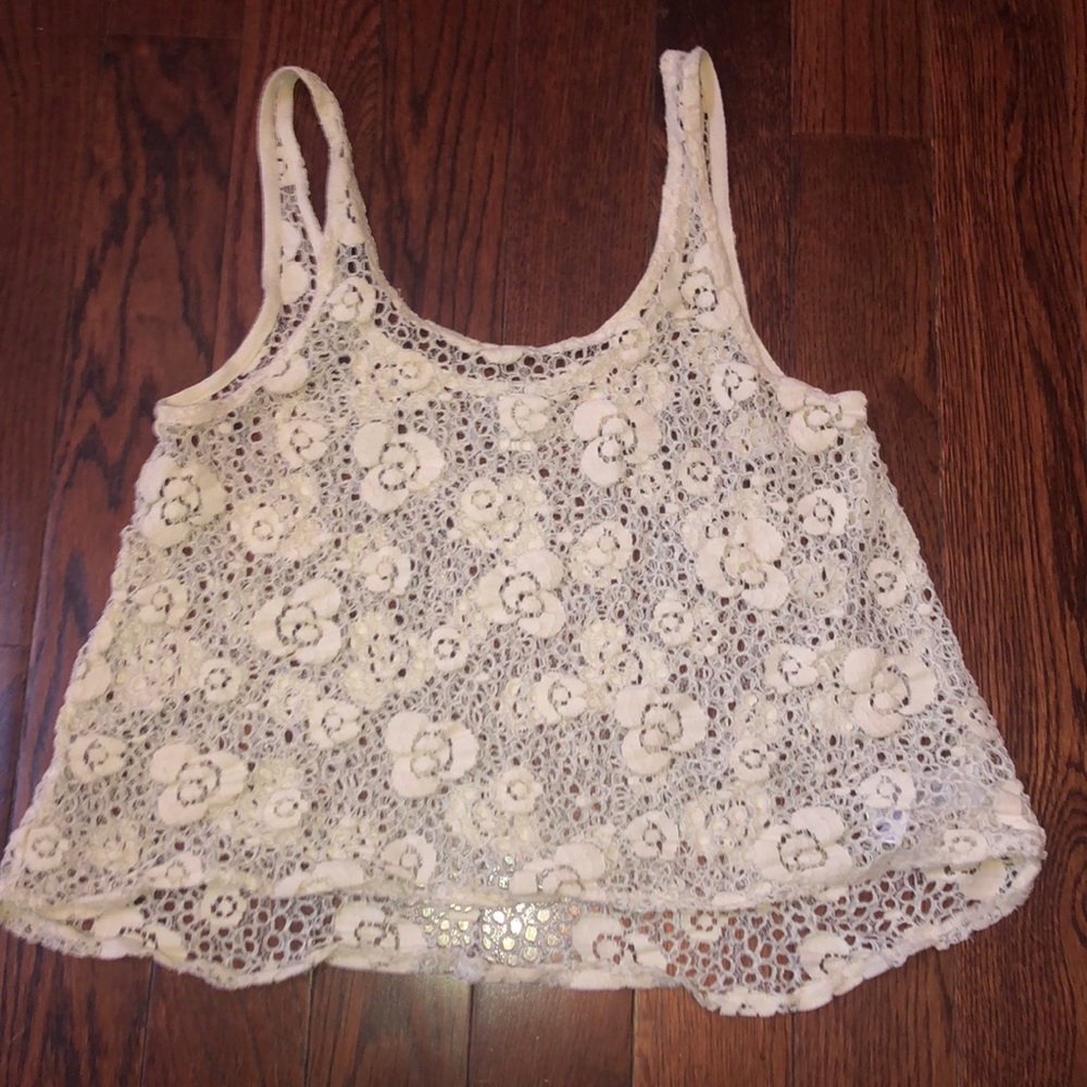 Cropped crochet top